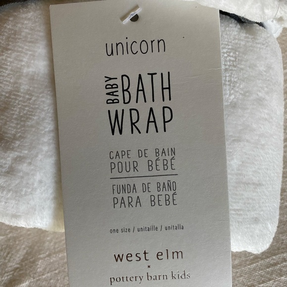 West Elm x Pottery Barn Kids Unicorn Baby Bath Wrap - Picture 2 of 3